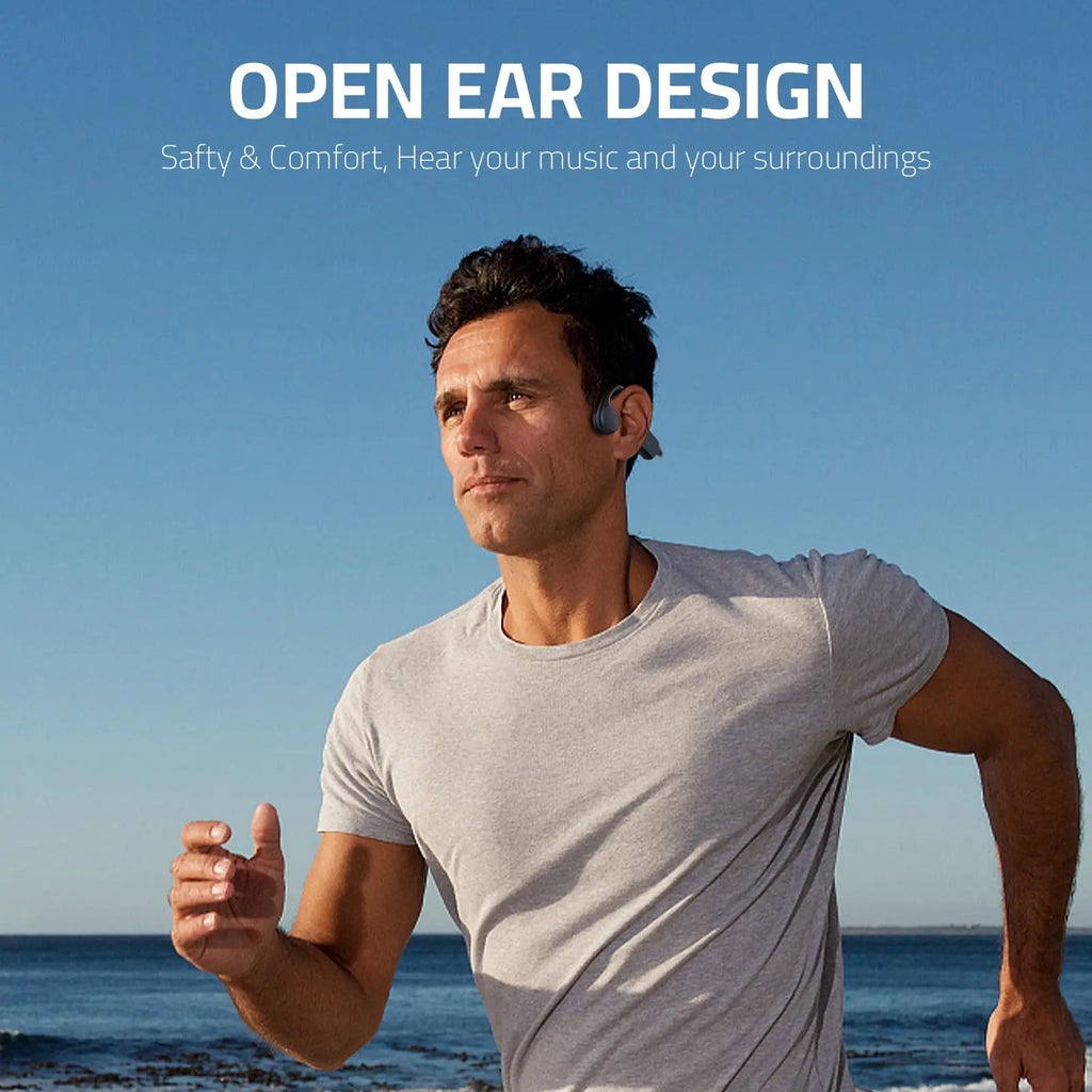 run for aftershokz open ear Bone Conduction Bluetooth earphones 5.3 sports Wireless headsets long endurance for cycling running - Maliame Store