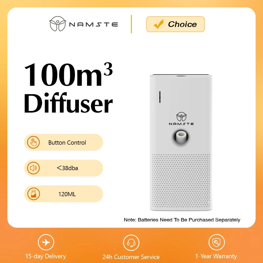 Namste 100m³ Battery Aroma Diffuser Room Fragrance Air Freshener Home AIR Flavoring for Small Spaces Such Toilets And Elevators - Maliame Store