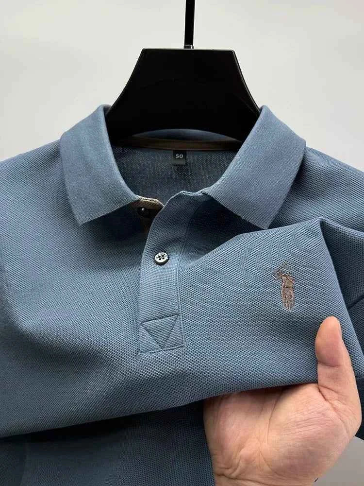 High end brand 100% cotton short sleeve polo shirt men's summer fashion designer new Paul pony embroidery casual golf T-shirt - Maliame Store