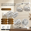 Ventilateur Double Tête Rechargeable – 3 Vitesses, Charge Type-C & Veilleuse