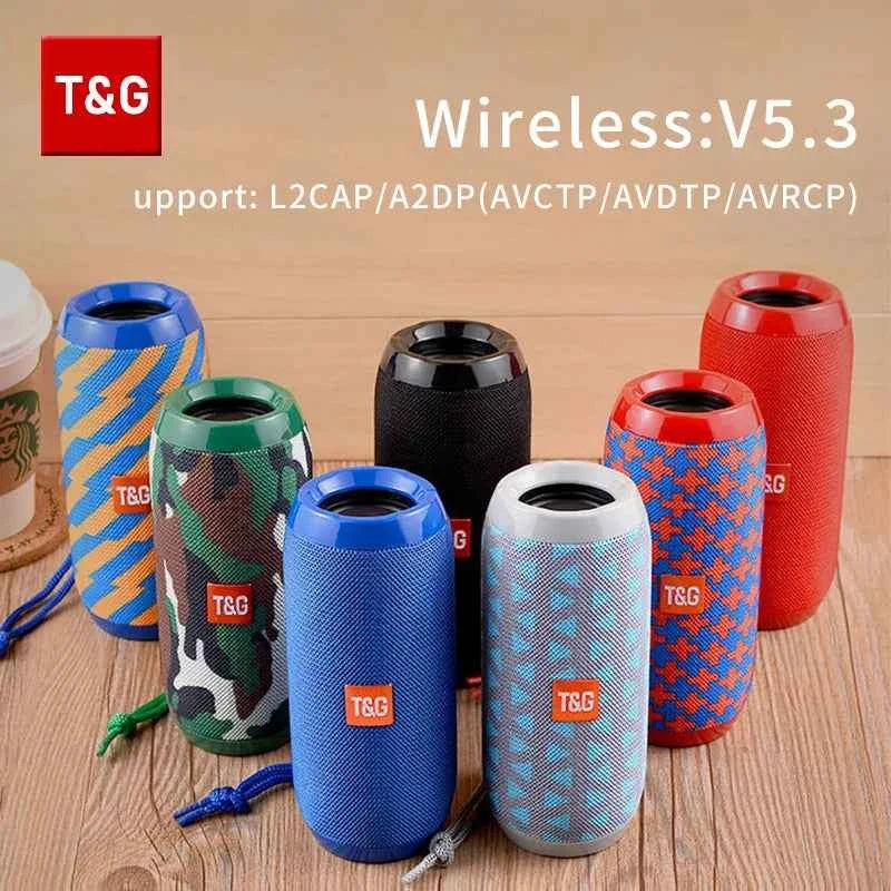 Bluetooth Speaker T&G TG117 Portable TWS Sound Box Waterproof Loudspeaker Outdoor Stereo Surround Speakers Support TF FM Radio - Maliame Store