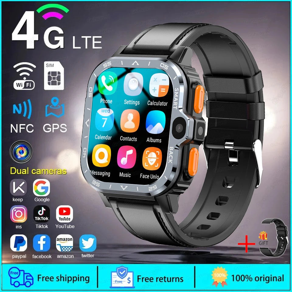 New For XIAOMI PGD Android Smart Watch Men GPS 16G/64G ROM Storage HD Dual Camera  2G 4G SIM WIFI Wireless Fast Internet Access - Maliame Store