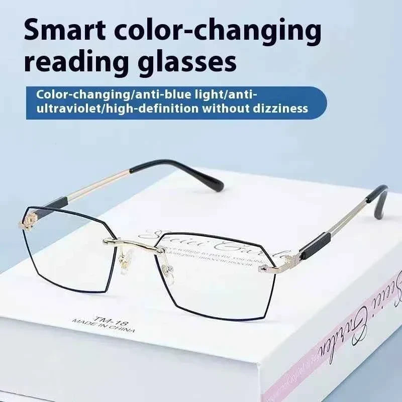 Photochromic Reading Glasses Multi Functional Sunglasses HD Anti Blue Light Anti Fatigue Reading Glasses Are Versatile - Maliame Store