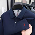Luxurious Cotton Polo Shirt for Men – High-End Brand Long Sleeved T-Shirt with Pony Paul Embroidery for Autumn Fashion - Maliame Store