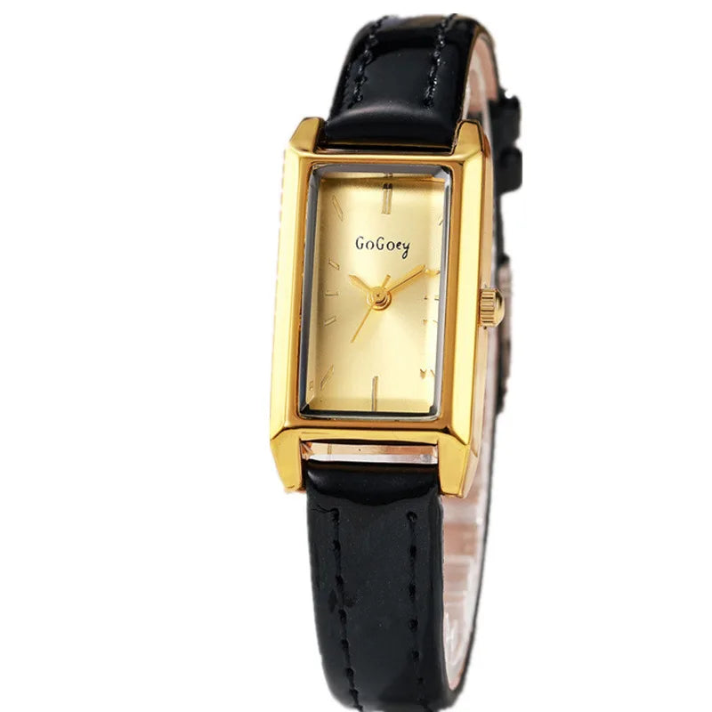 Luxury Watches for Women - Retro Black Quartz Wristwatch for Ladies with Belt - Montre Femme Relogio Feminino Gifts - Maliame Store