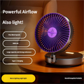 Ventilateur Pliable Rechargeable – Phosphorescent, Silencieux, Fixation Murale