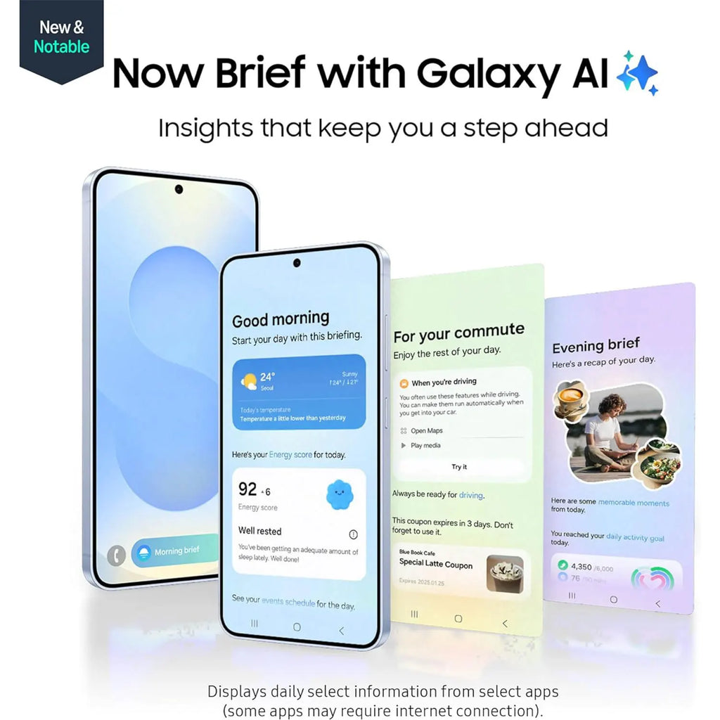 Nouveau smartphone Samsung Galaxy S25 (2025) avec intelligence artificielle, processeur Snapdragon 8 Elite, écran AMOLED 2X dynamique de 6,2 pouces à 120 Hz, batterie de 4 000 mAh et certification IP68. 