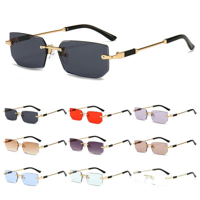 Y2K Rimless Rectangle Sunglasses