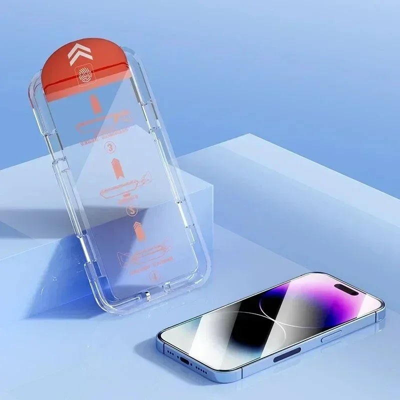 Oleophobic Coating Dust Free Easy Installation Screen Protector For iPhone 14 11 13 12 15 Pro Max Mini XS X XR 15 16 Plus Glass - Maliame Store