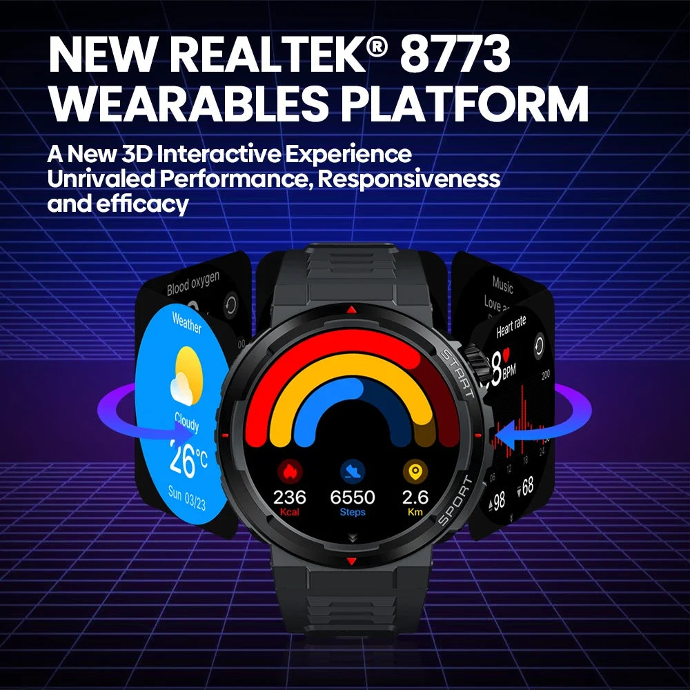 Zeblaze Ares 3 Plus Smart Watch - Fitness Wellness Smart Watch with Bluetooth Calling and 1.43" HD AMOLED Always-on Display - Maliame Store