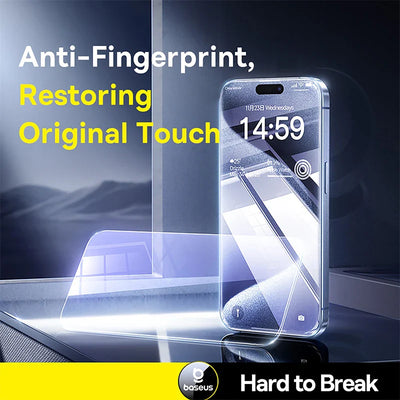 Film de protection d'écran en verre trempé Baseus pour iPhone 15 16 17 Pro Max
