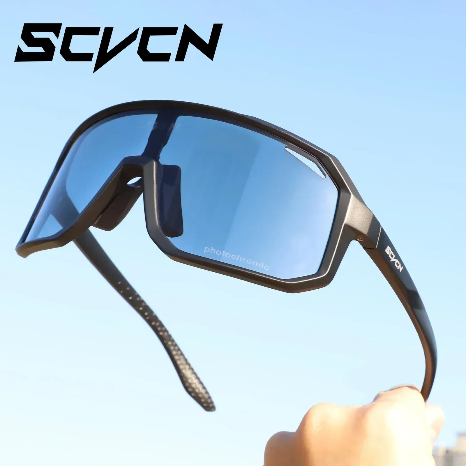 SCVCN Photochromic Hiking Eyewear Mens Sunglasses Outdoor Driving Goggle MTB for Women's Cycling Bike Glasses UV400 Protection - Maliame Store