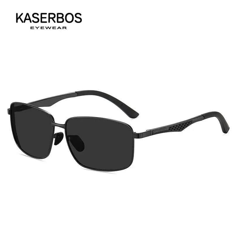 Men Sunglasses Aluminum Magnesium Men's Polarized Sunglasses UV400 Protective Square Lens Night Driving Outdoor Man Sun Glasses - Maliame Store
