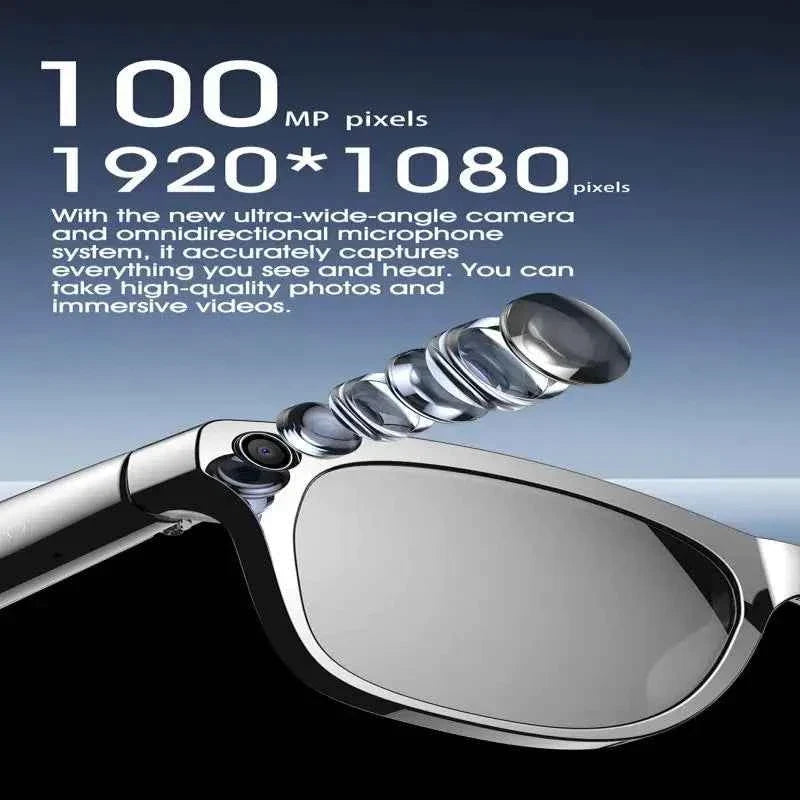 HD Smart Glasses with AI Camera, Bluetooth Call, Voice Assistant, and 260mAh Battery - Maliame Store