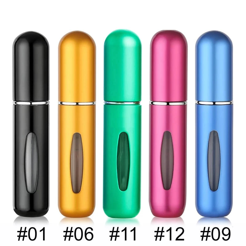 1/5/10PCS 5ml Portable Perfume Atomizer Mini Perfume Bottle Sample Spray Bottling Dispenser Cosmetics Travel Container - Maliame Store