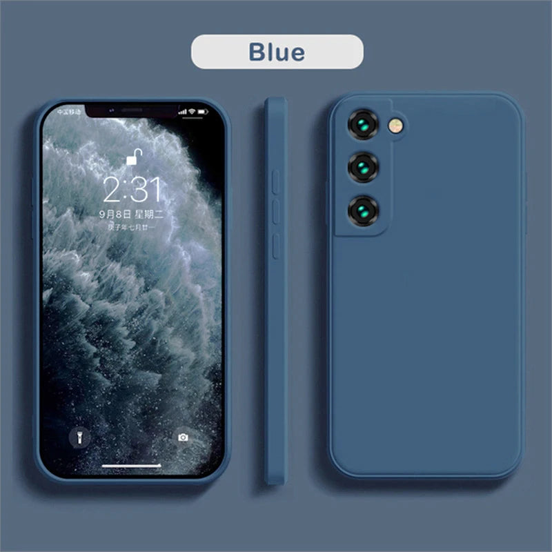 luxury Liquid Silicone Case for Samsung S25 S24 Galaxy S20 S21 S22 S23 FE Plus Note10 20 A52 A31 A41 A71 A51 A72 A70 A50 Coque - Maliame Store