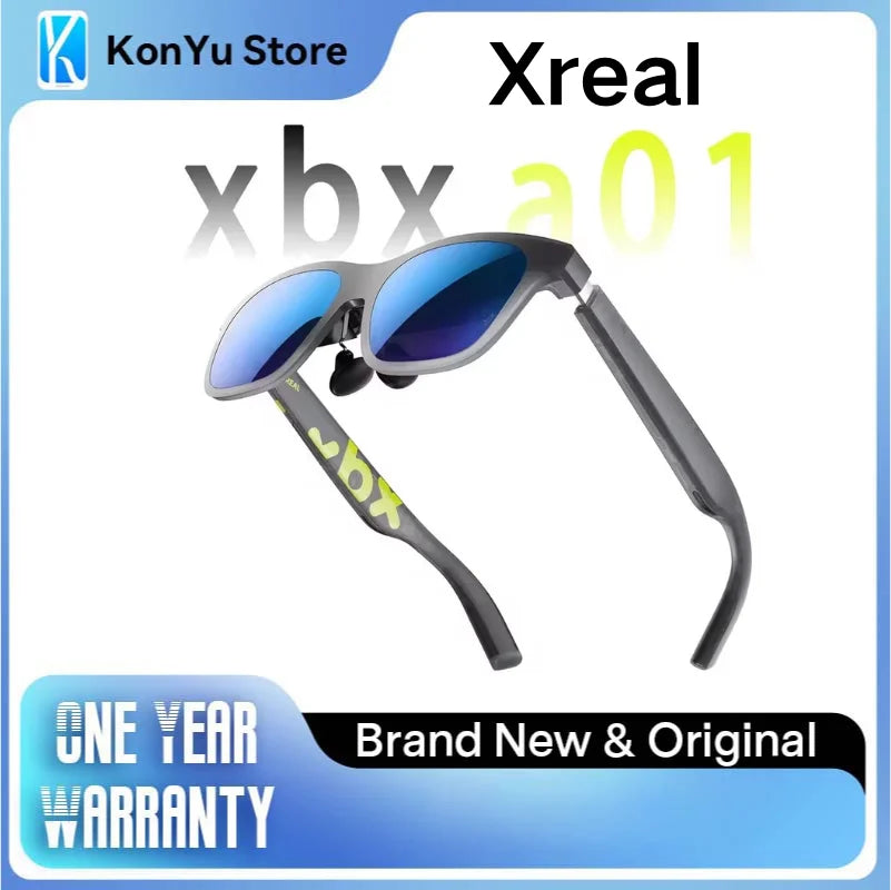 Lunettes AR XREAL XBX A01+ – Ultra-légères 62g | 1600 Nits | HDR10 | Écran Géant 147" | Anti-Tremblement Spatial | Lunettes Intelligentes Portables