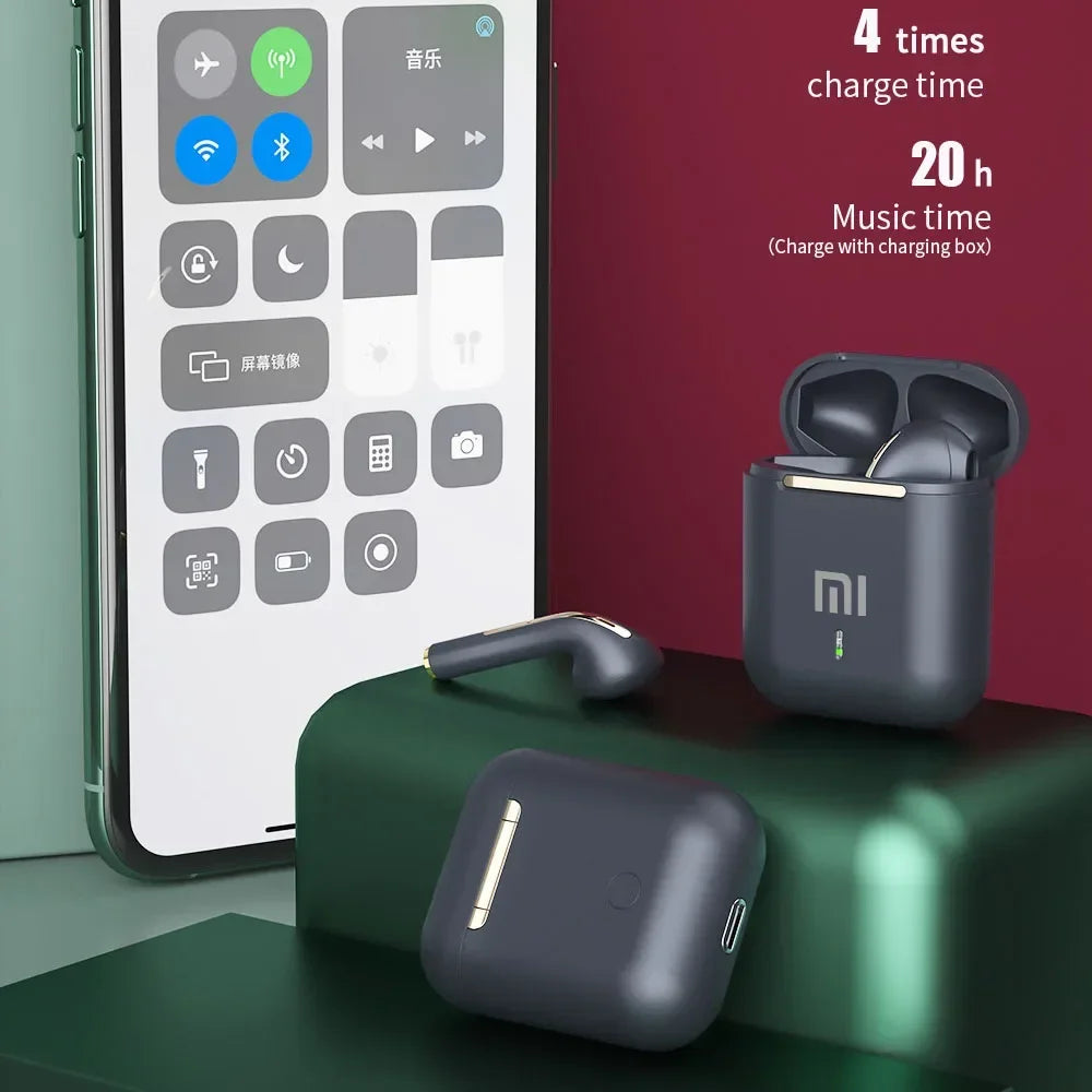Original XIAOMI J18 Headset Wireless Earphones Bluetooth Headphones True For Stereo Sport Game TWS Earbuds In Ear With Mic Touch - Maliame Store