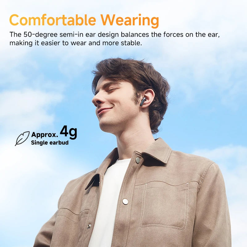 QCY HT10 AilyBuds Pro+ ANC Wireless Earphone Hi-Res Audio with LDAC Bluetooth 5.3 Earbuds 6 Mic AI HD Call Multipoint Connection - Maliame Store