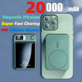 For iPhone 20000mAh Magnetic Wireless Power Bank Super Fast Charging Portable External Battery For xiaomi Samsung Huawei