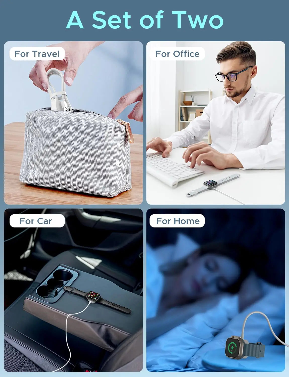 Magnetic Wireless USB A Apple Charger - Fast Charge iWatch 9 8 7 SE - Maliame Store