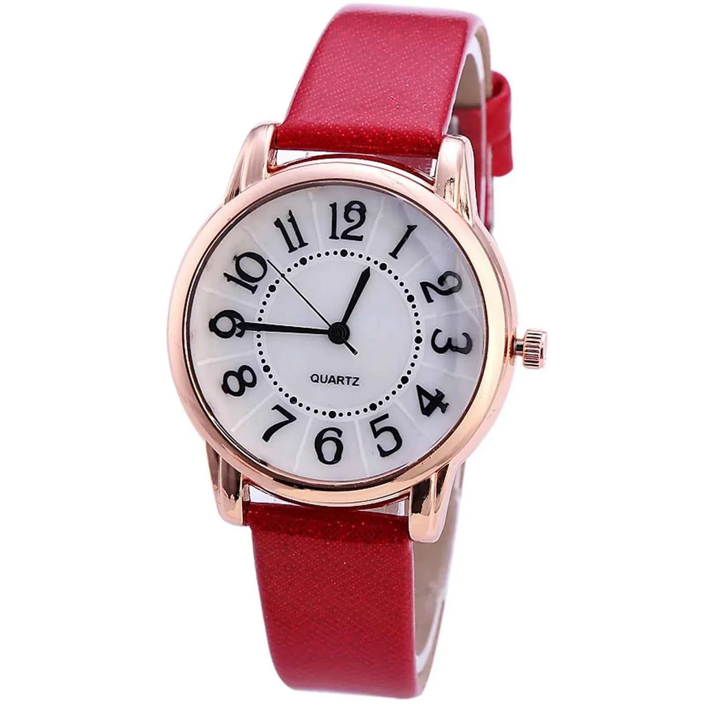 Women's Watch Quartz Dial Digital Watch Frosted Leather Strap Ladies And Girls' Watch Female Casual Ladies Watches женские часы - Maliame Store