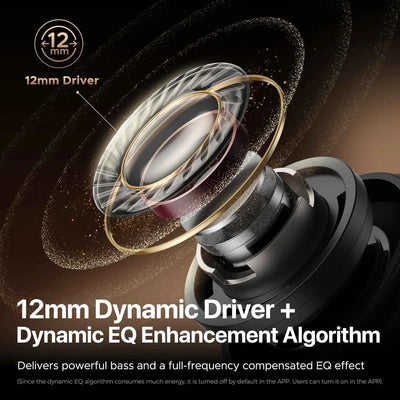 Auriculares inalámbricos SoundPEATS T3 Pro con cancelación activa de ruido, Bluetooth V5.4, 4 micrófonos, controlador de 12 mm y conexión multipunto.