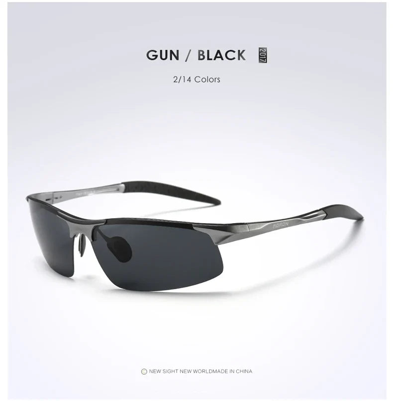 VCKA Men Alloy Half Frame Myopia Sunglasses Women Sports Drive Polarized Custom Prescription Goggles -0.5 to -6.0 - Maliame Store