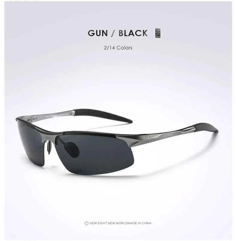 VCKA Men Alloy Half Frame Myopia Sunglasses Women Sports Drive Polarized Custom Prescription Goggles -0.5 to -6.0 - Maliame Store