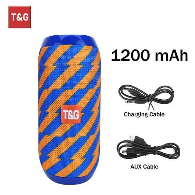 Bluetooth Speaker T&G TG117 Portable TWS Sound Box Waterproof Loudspeaker Outdoor Stereo Surround Speakers Support TF FM Radio - Maliame Store