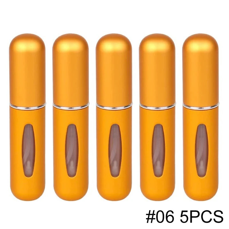 1/5/10PCS 5ml Portable Perfume Atomizer Mini Perfume Bottle Sample Spray Bottling Dispenser Cosmetics Travel Container - Maliame Store