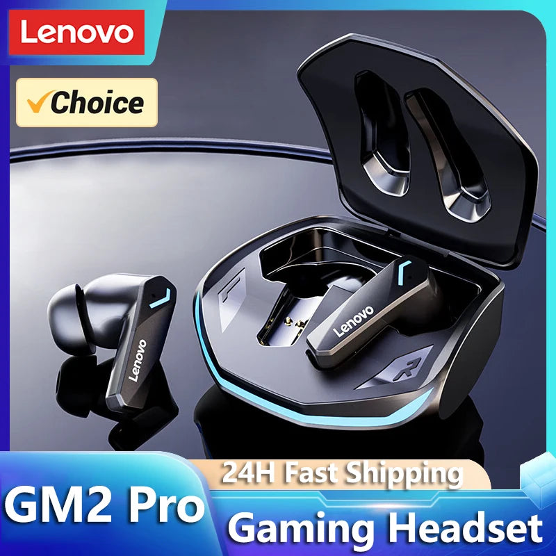 Choice Lenovo GM2 Pro Gaming Headset Bluetooth 5.3 Dual Mode Music Sport Earbuds Noise Reduction Headphones with Mic HD Call - Maliame Store