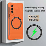 Funda ultrafina con tacto de piel: Carga inalámbrica MagSafe para Samsung Z Fold 7, 6, 5 y 4