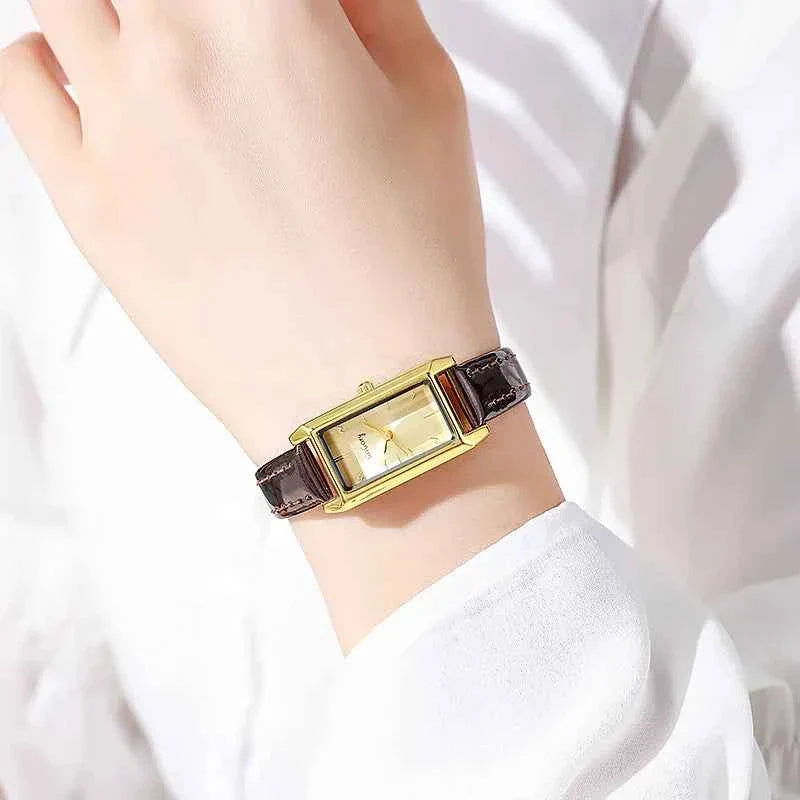Luxury Watches for Women - Retro Black Quartz Wristwatch for Ladies with Belt - Montre Femme Relogio Feminino Gifts - Maliame Store