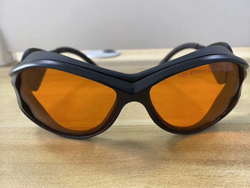 LSG-9 190-490nm OD6+ CE For 405nm 445nm 450nm 473nm violet and blue laser safety glasses VLT 50%  With Case and Cloth - Maliame Store