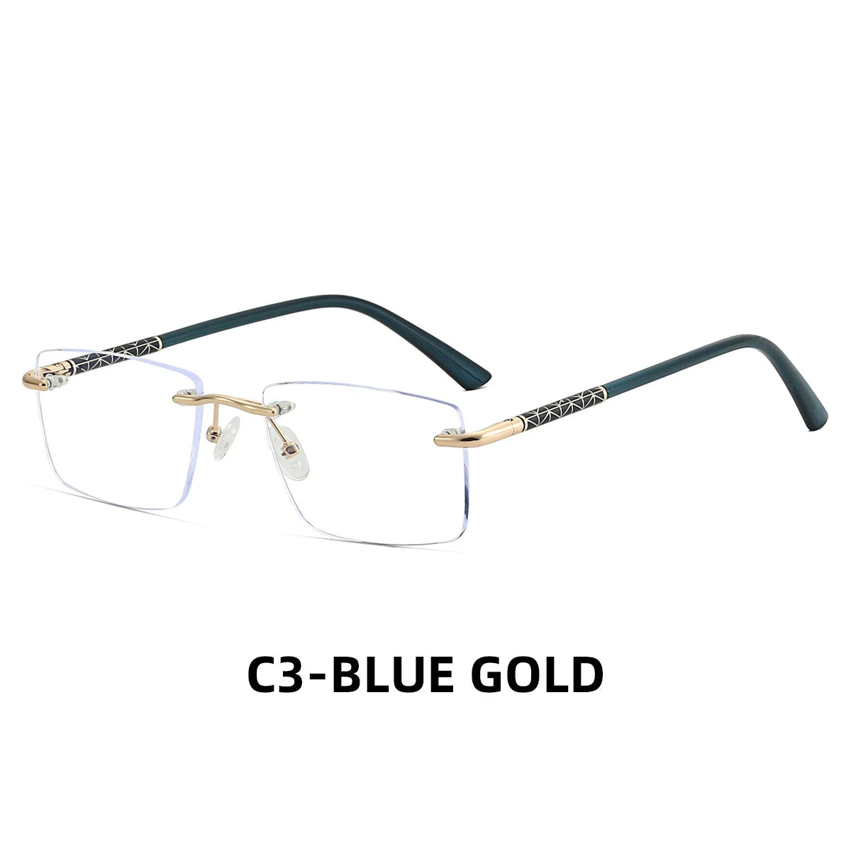 JMISUS Progressive Eyeglasses for Men Women Rimless Rectangle Optical Glasses Multifocal Lenses for Reading and Computer Use - Maliame Store