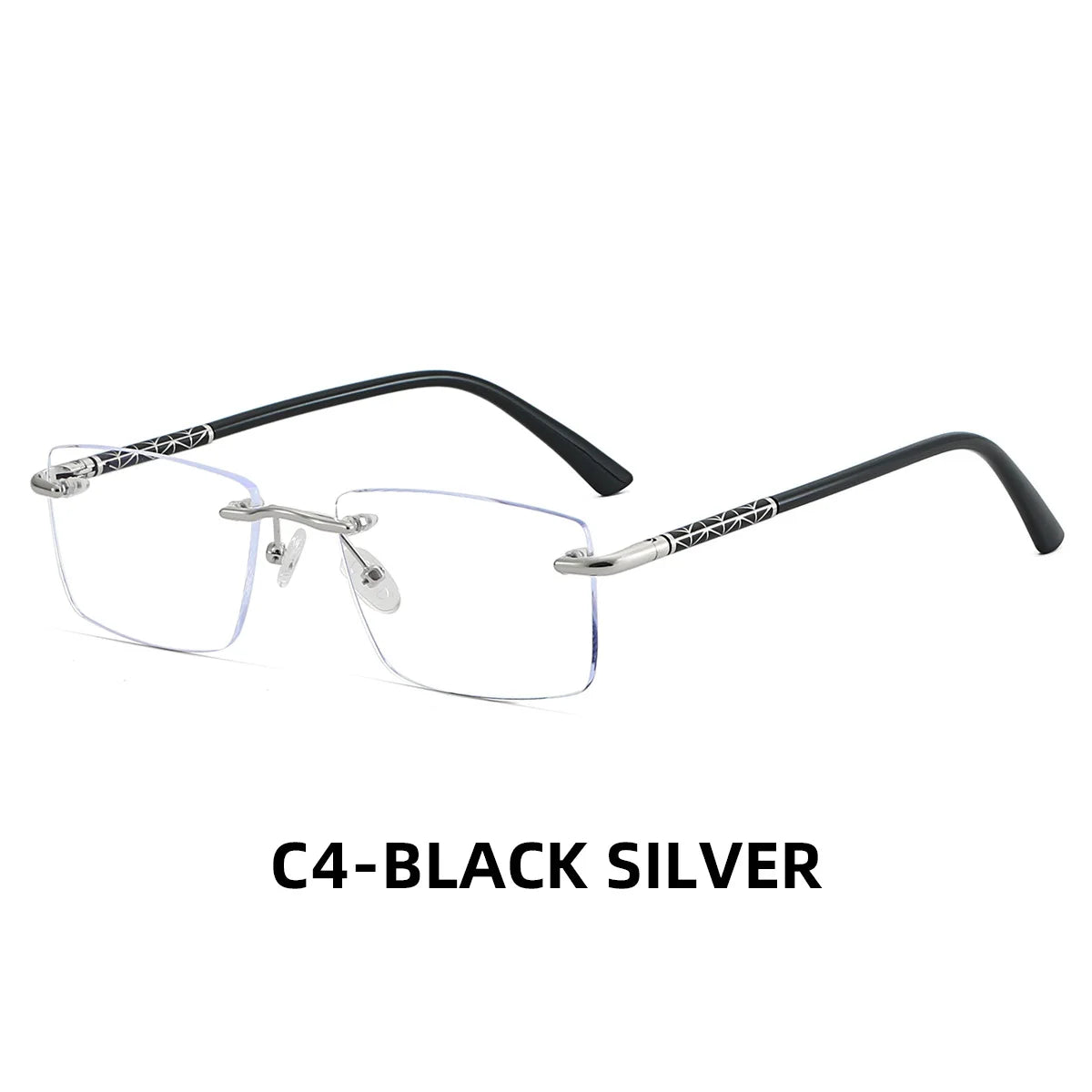 JMISUS Progressive Eyeglasses for Men Women Rimless Rectangle Optical Glasses Multifocal Lenses for Reading and Computer Use - Maliame Store