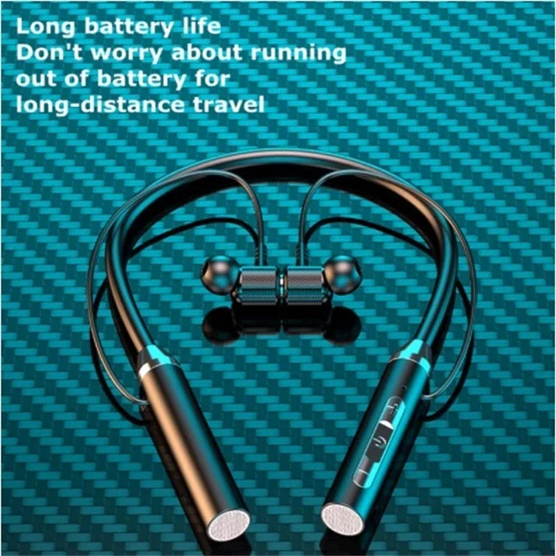 Wireless Headphone Fone Bluetooth 5.0 Neckband Earphones Silicone Hifi Stereo Sports Headset Halter Waterproof Magnetic Earbuds - Maliame Store