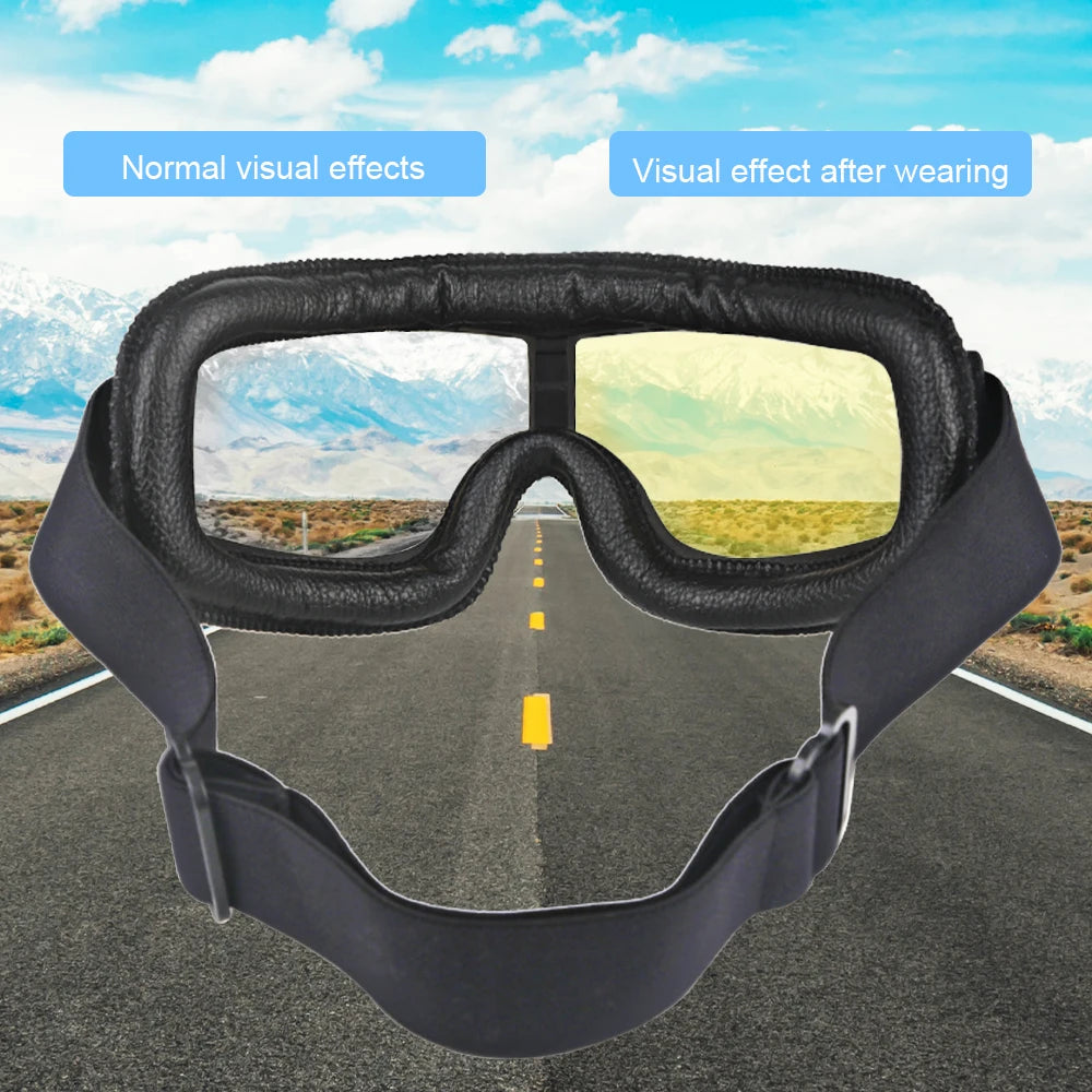 Retro Helmet Goggles For Motorcycle Universal Motocross Glasses With Breathable Hole Sunglasses Accessories Motorcycle Glasses - Maliame Store