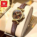 Womens Elegant Quartz Watch - Original Waterproof Leather Strap with Luminous Date Feature, Perfect Gift for Ladies and Girls - Maliame Store