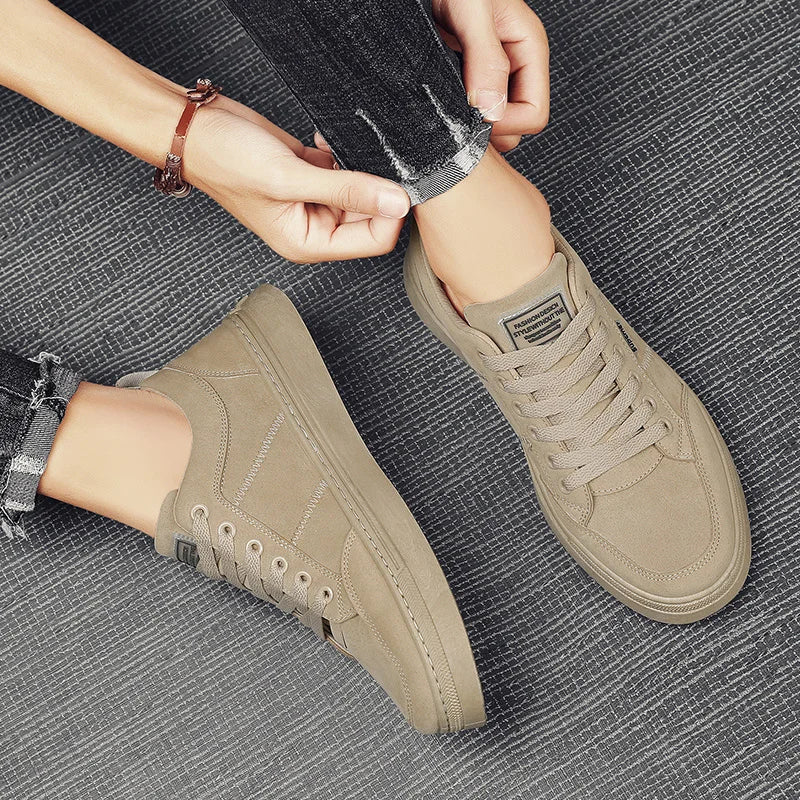 Men's Shoes 2025 New Spring Work Safety Shoes, Anti-slip, Wear-resistant, Versatile Casual Sports Work Shoes, Men's Board Shoes - Maliame Store