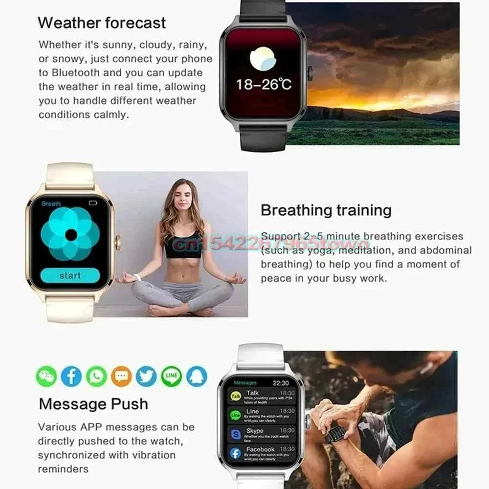 Smart Watch For Android IOS Watches 1.83inch HD Display Bluetooth Call Message Alert Music Sports Mode Smartwatch Men Women Gift - Maliame Store