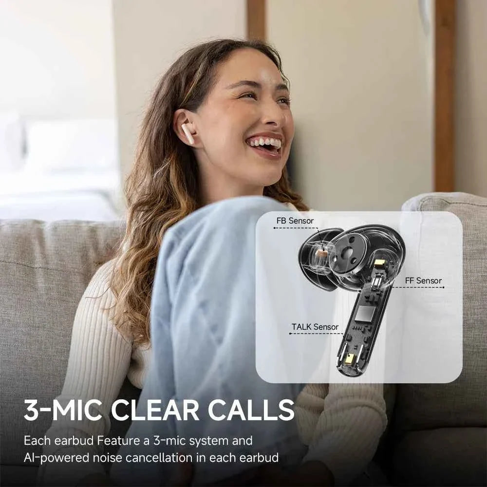 Edifier X5 Pro Active Noise Cancelling TWS Bluetooth Earphones Wireless Earbuds IP55 Waterproof Gaming Mode Fast Charging - Maliame Store