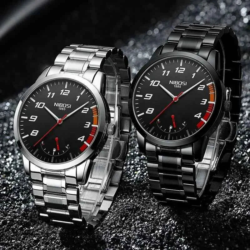 NIBOSI Car Wheel Watch for Men - Luminous Military Waterproof Luxury Quartz Business Watch - Maliame Store