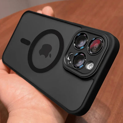 Funda translúcida con carga inalámbrica Matte Armor: funda magnética MagSafe para iPhone