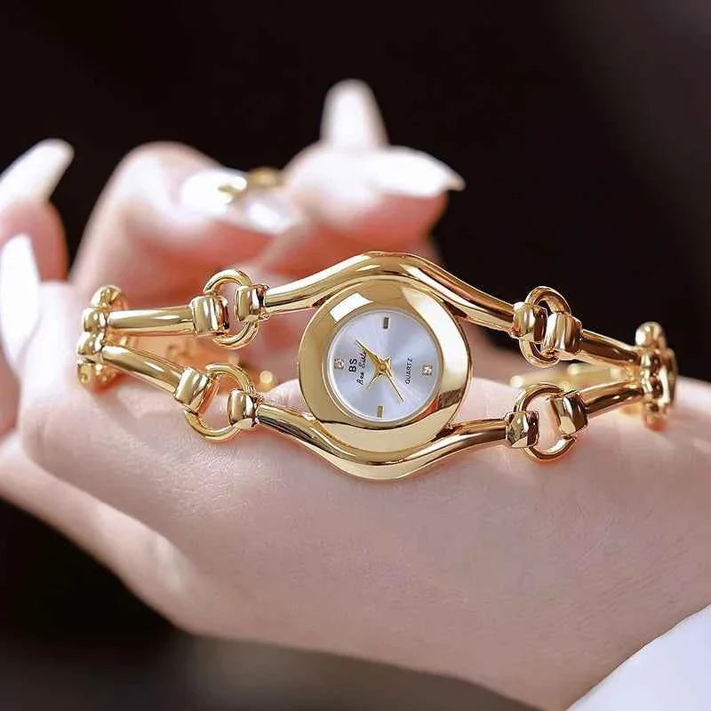 Luxury Women Bracelet Watch - Elegant Fashion Steel Quartz Wrist Watches for Ladies, High Quality Gold Timepieces - Maliame Store