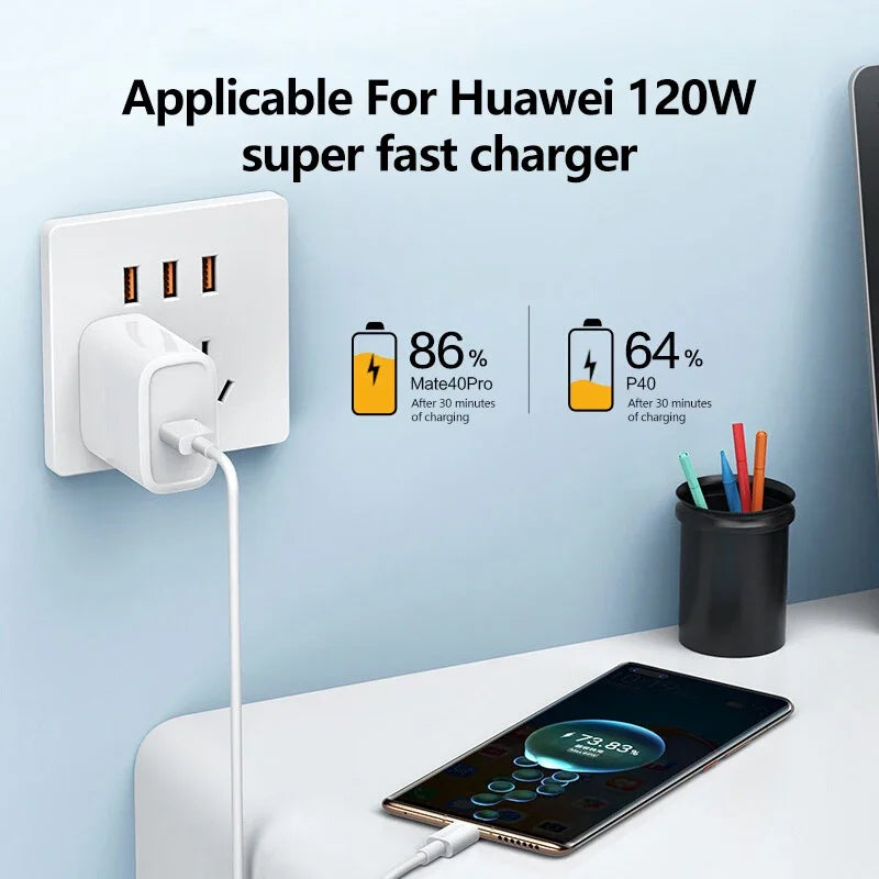 Universal 120W 10A USB to Type C Cable Super Fast Charging Cable For Huawei P40 Honor Data Cord For Xiaomi Redmi 0.3/1M/1.5M/2M - Maliame Store