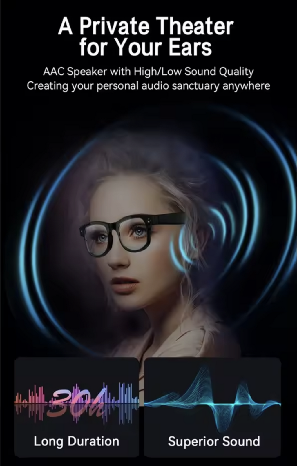 Smart AI glasses 8MP Camera, Multifunction translation, music, call - Maliame Store