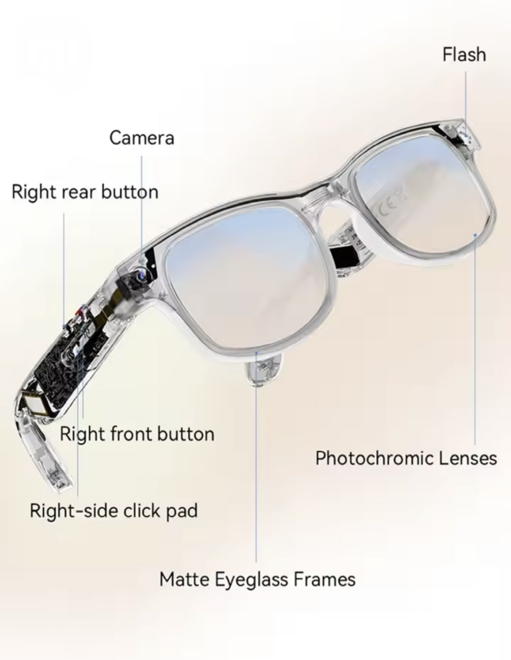 Smart AI glasses 8MP Camera, Multifunction translation, music, call - Maliame Store