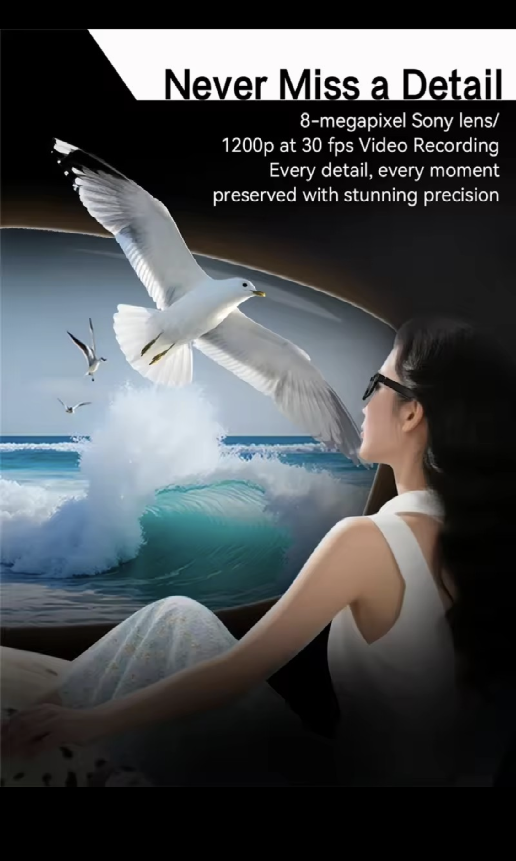 Smart AI glasses 8MP Camera, Multifunction translation, music, call - Maliame Store